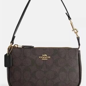 Coach Black and Brown Wristlet